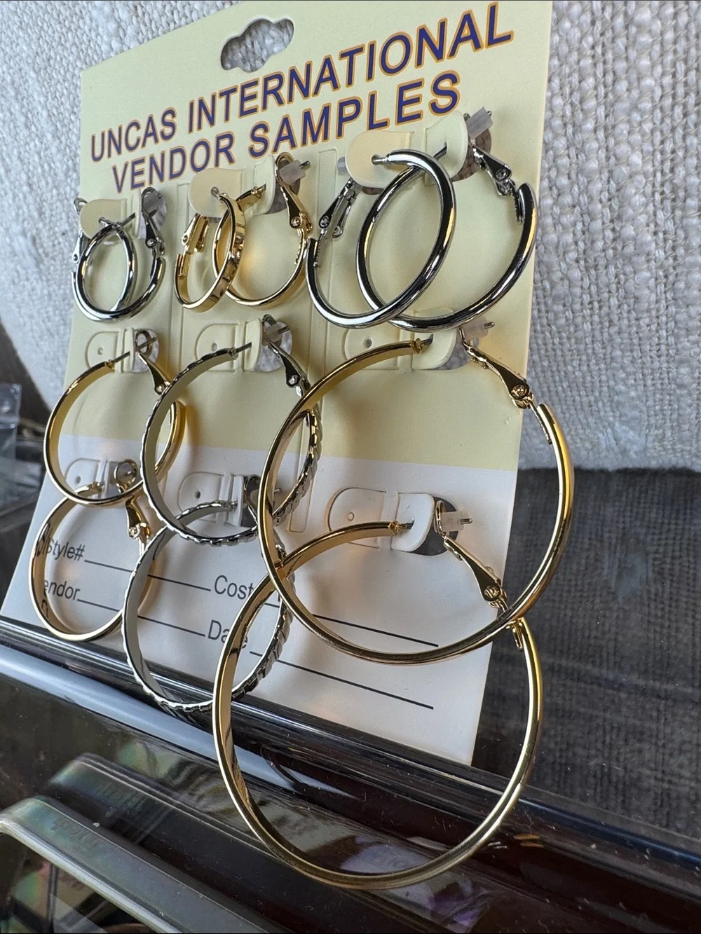 0808- Gold & Silver Hoop Earring Set